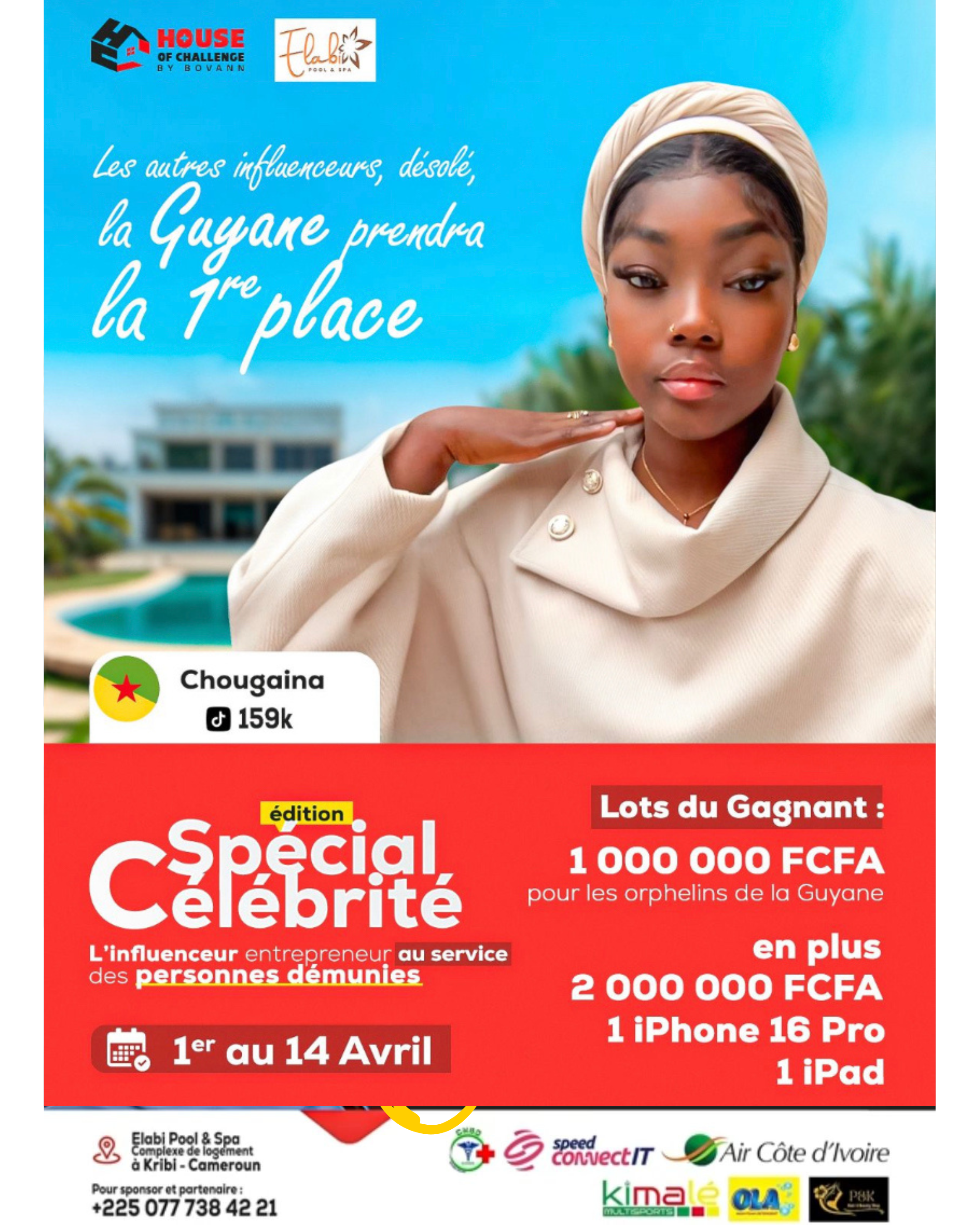 Chougaina s'envole vers le Cameroun pour représenter la Guyane au concours L'Influenceur Entrepreneur